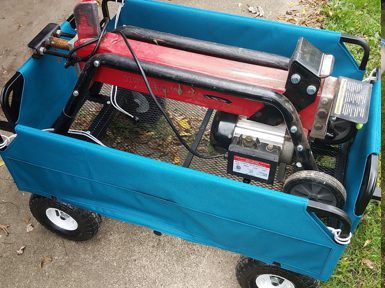 Using cart to pull generator