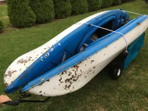 Kayak bike trailer