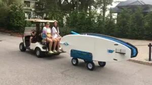 Club car friendly paddleboard cart